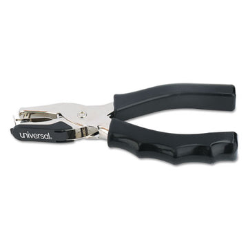 Universal® Eight-sheet Handheld One-hole Punch, 1-4" Holes, Metal With Rubber Grip, Black freeshipping - TVN Wholesale